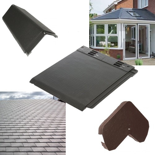 Plastic roof slate tiles - plastic,