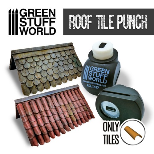 Miniature roof tile punch - roof,
