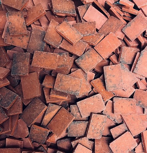 12th dolls house - dolls, tiles