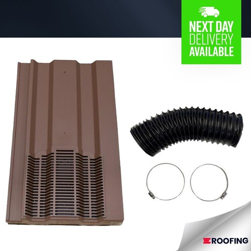 Roof tile vent brown - tile,
